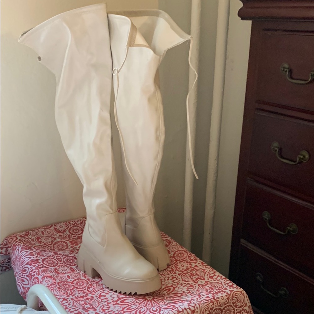 Women's White Over-the-Knee Boots